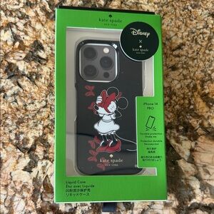 kate spade Black Minnie Mouse iPhone 14 Pro Case with Red & White Accents